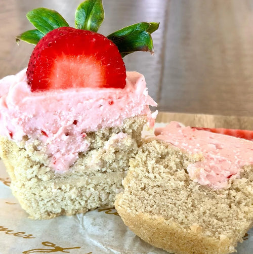 BEST SELLER! GF Vanilla Strawberry Cupcakes